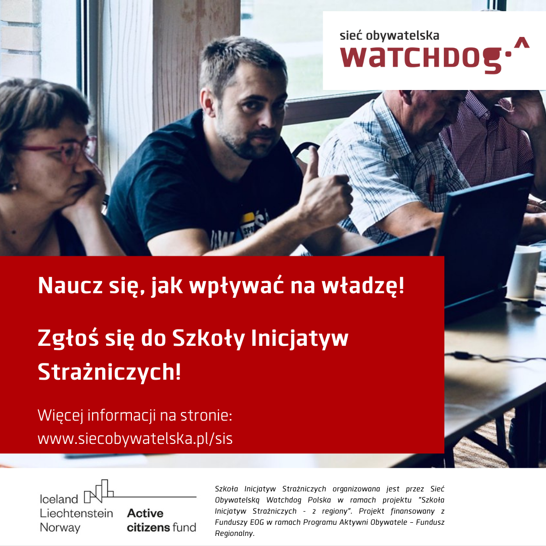 Szkolenia - Sieć Obywatelska Watchdog Polska - Szkoła Inicjatyw Strażniczych (SIS)
