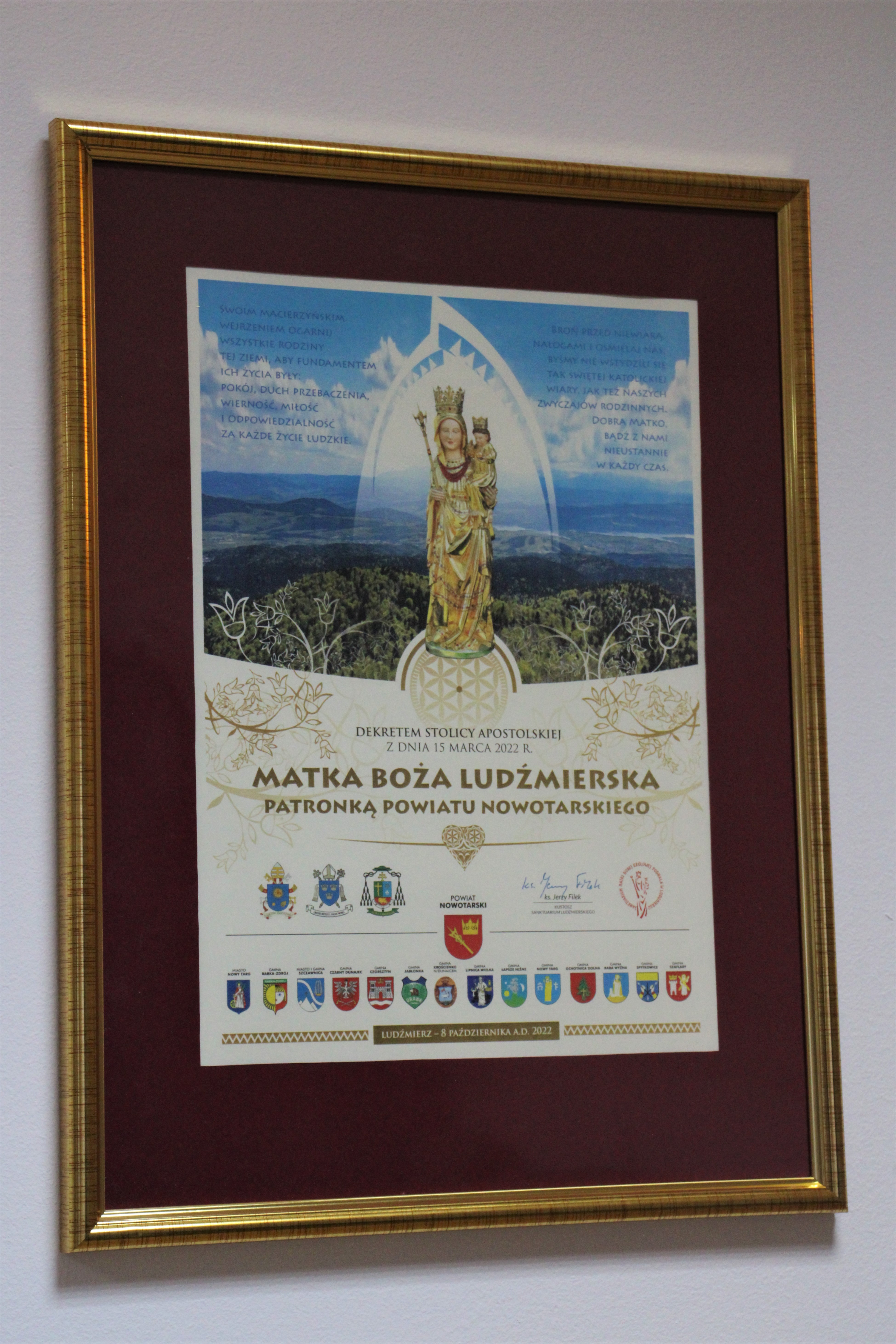 Matka Boża Ludźmierska została patronką powiatu nowotarskiego.