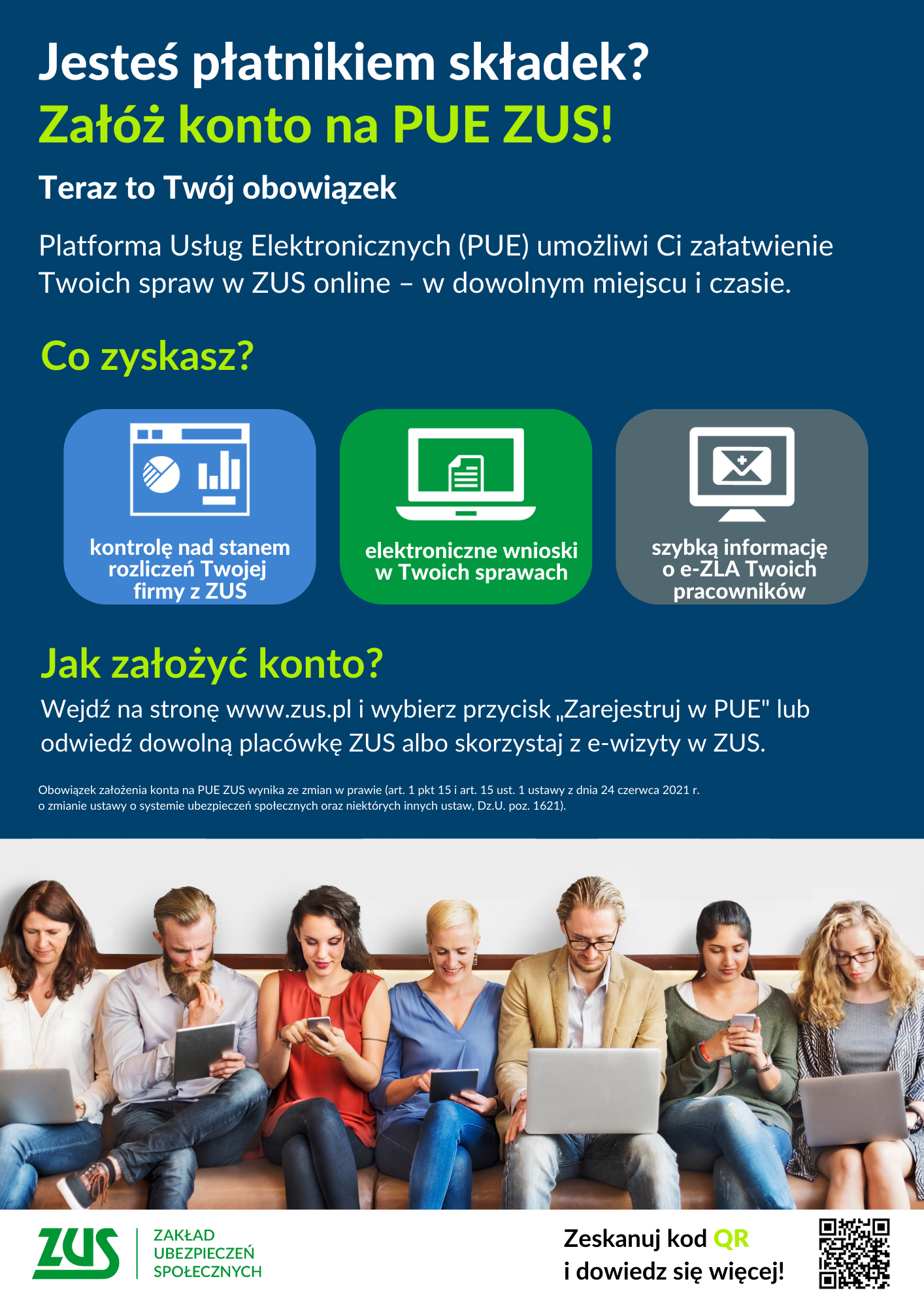 Profil na Platformie Usług Elektronicznych (PUE)  ZUS.