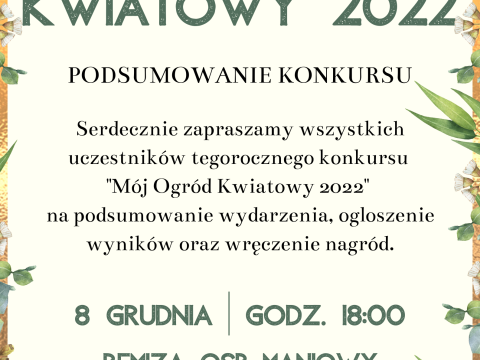 Podsumowanie konkursu "Mój Ogród Kwiatowy"!