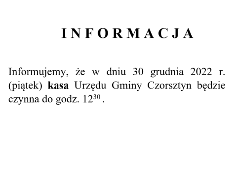 INFORMACJA