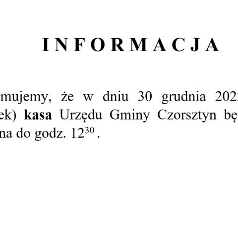 INFORMACJA