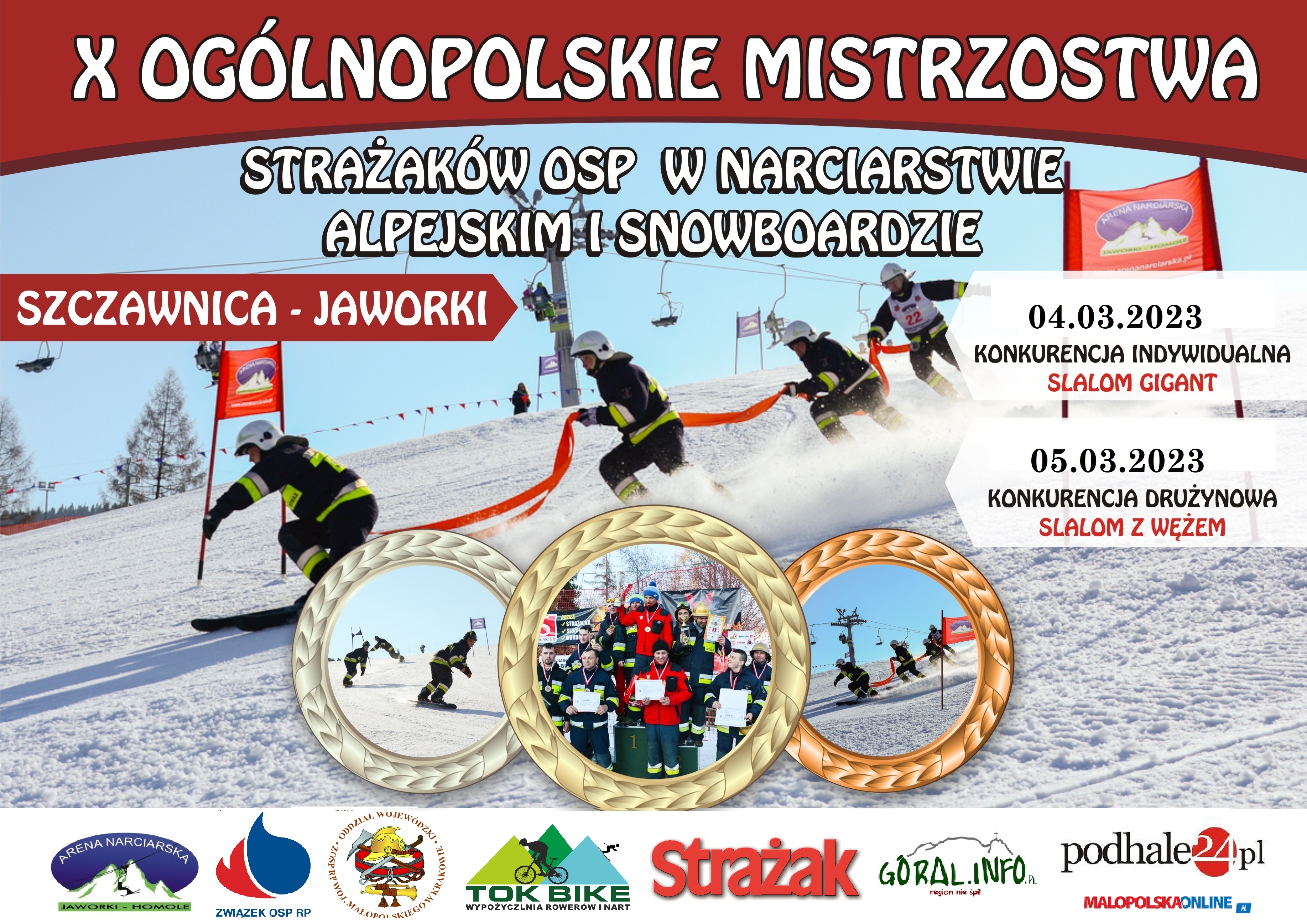 TRWAJĄ ZAPISY na X Ogólnopolskie Mistrzostwa Strażaków OSP w Narciarstwie Alpejskim i Snowboardzie 2023 – Indywidualne (04.03.22) i Drużynowe (05.03.22).