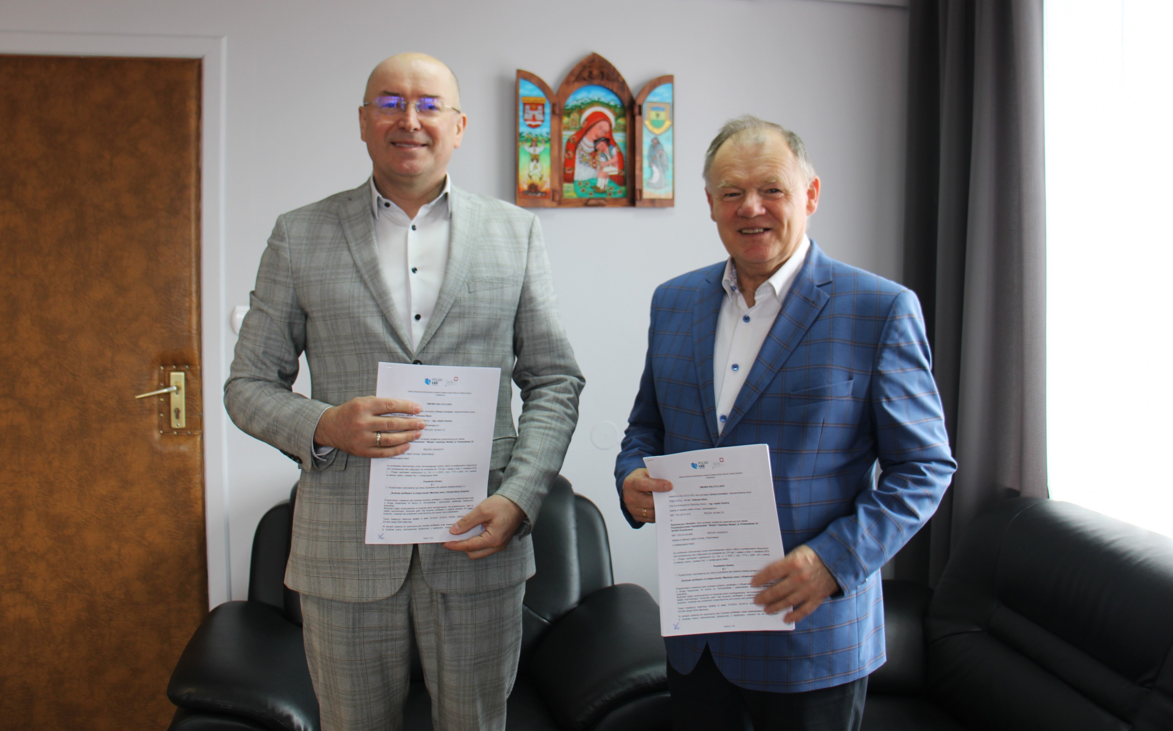 Podpisanie umowy z Przedsiębiorstwem Kamieniarskim „Wolski” z Kluszkowiec.