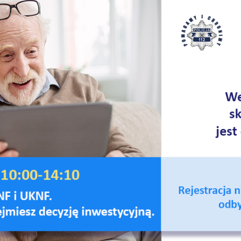 Webinaria dla seniorów organizowane w ramach projektu edukacyjnego Centrum Edukacji dla Uczestników Rynku