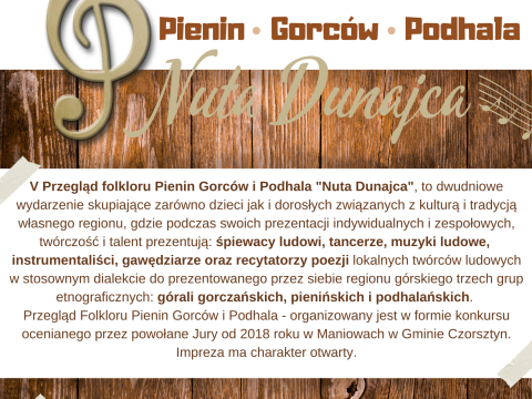 Trwają zapisy na V Przegląd Folkloru Pienin - Gorców - Podhala!