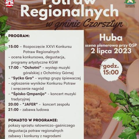 XXVI Konkurs Potraw Regionalnych zbliża się wielkimi krokami!