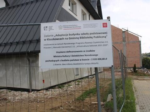 Nowoczesna biblioteka w Kluszkowcach coraz bliżej