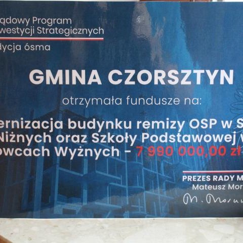 Gmina Czorsztyn otrzymała kolejną dotację