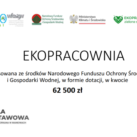 Otwarcie ekopracowni w Szkole Podstawowej w Maniowach