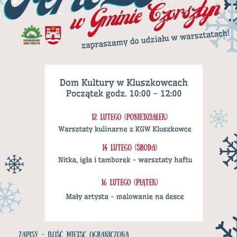 Warsztaty dla dzieci i młodzieży w trakcie ferii zimowych