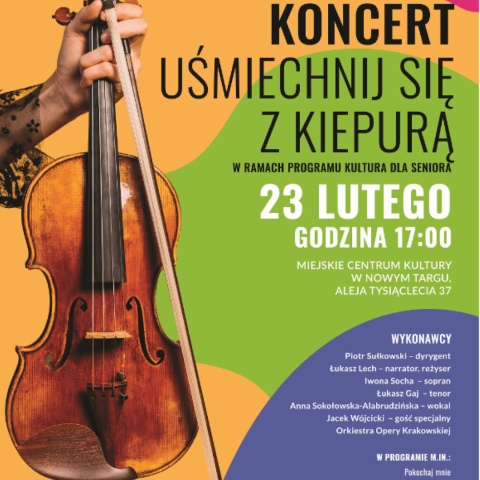 Zaproszenie na koncert w ramach programu Kultura dla Seniora