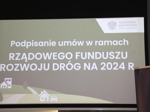 Wojewoda Małopolski podpisał umowy na inwestycje drogowe