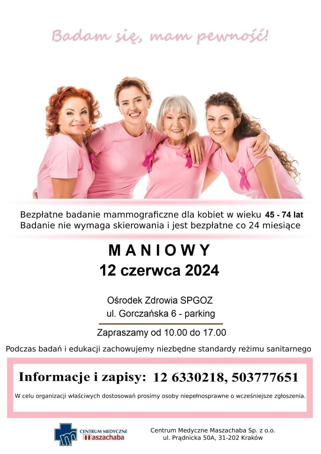 Bezpłatne badania mammograficzne dla kobiet