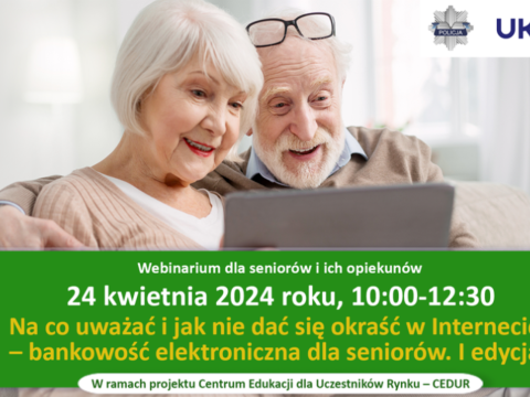 Zaproszenie do udziału w webinarium na temat bezpieczeństwa bankowości elektronicznej
