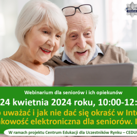Zaproszenie do udziału w webinarium na temat bezpieczeństwa bankowości elektronicznej