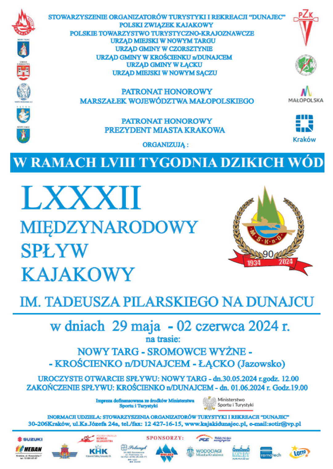 LXXXII Międzynarodowy Spływ Kajakowy już wkrótce