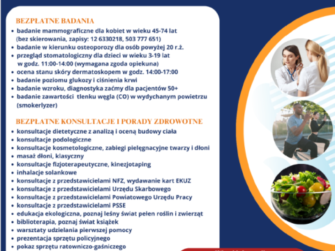 Zapraszamy na Piknik Zdrowia do Nowego Targu