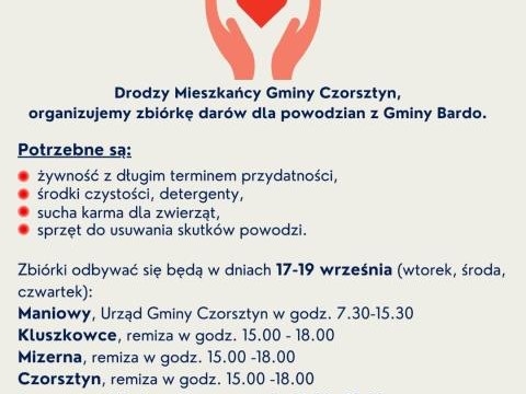 Aktualizacja informacji dotyczących pomocy dla powodzian