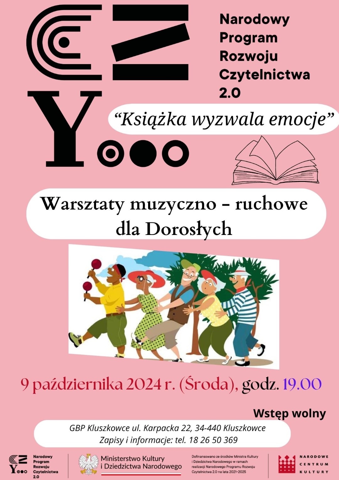 Biblioteka zaprasza dorosłych na warsztaty muzyczno-ruchowe