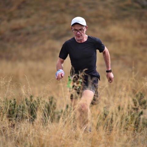 Zbigniew Jaworski na trasie półmaratonu