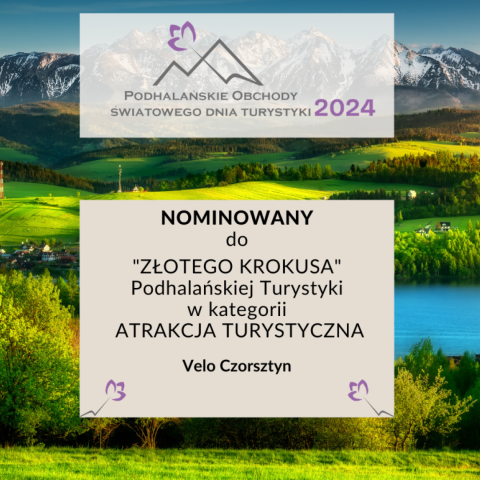 Zagłosuj na Velo Czorsztyn w konkursie "Złotego Krokusa" Podhalańskiej Turystyki