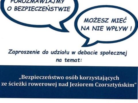 Debata dotycząca bezpieczeństwa osób korzystających ze ścieżki rowerowej nad Jeziorem Czorsztyńskim