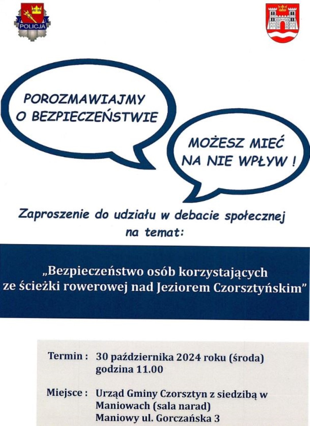 Debata dotycząca bezpieczeństwa osób korzystających ze ścieżki rowerowej nad Jeziorem Czorsztyńskim