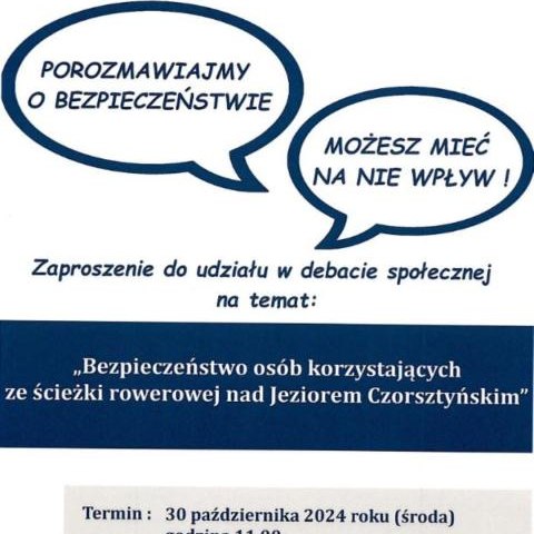Jutro debata na temat bezpieczeństwa osób poruszających się po ścieżce rowerowej