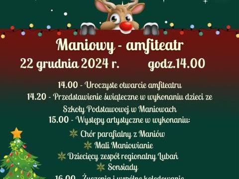 Zapraszamy na Jarmark Bożonarodzeniowy do Maniów