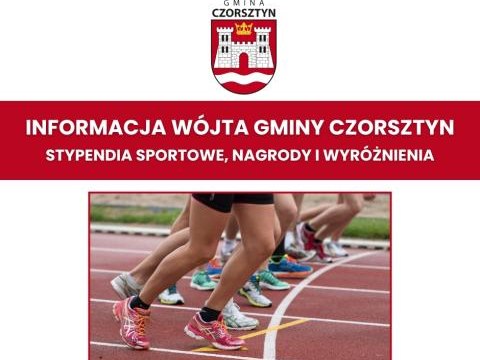 Informacja Wójta Gminy Czorsztyn - stypendia sportowe, nagrody i wyróżnienia