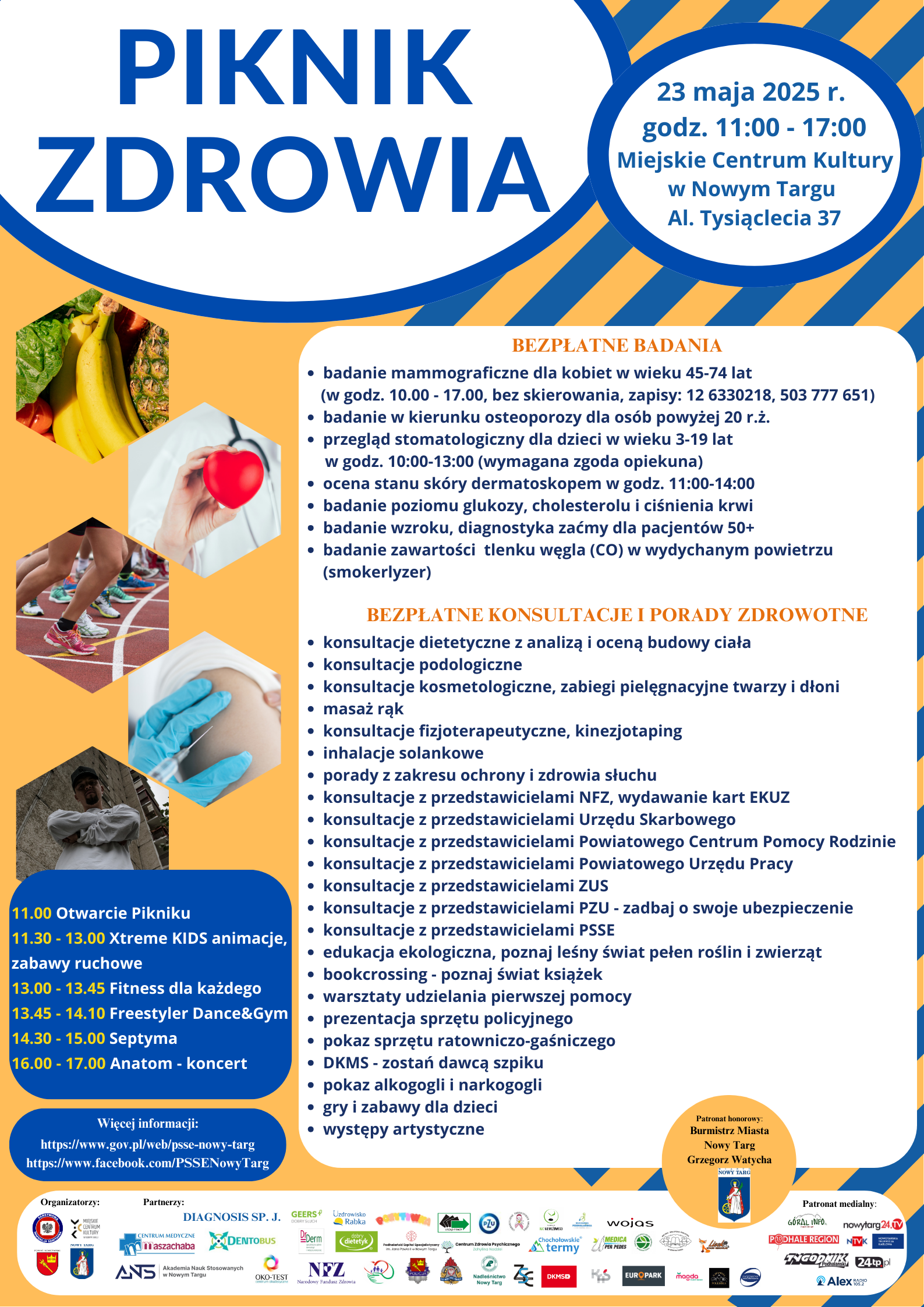 Państwowy Powiatowy Inspektor Sanitarny w Nowym Targu zaprasza na Piknik Zdrowia
