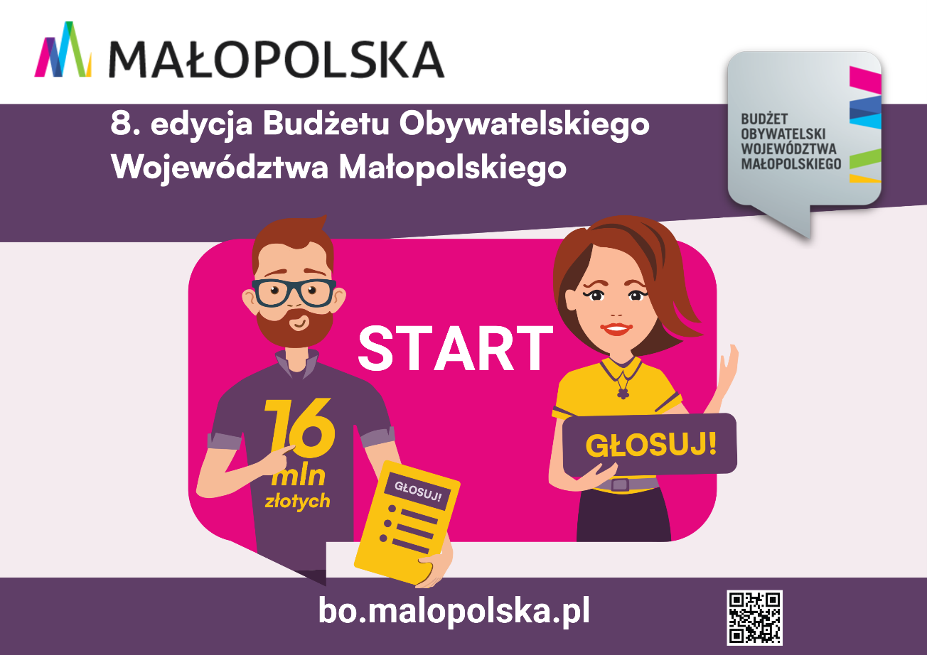 Start głosowania 8.edycja Budżetu Obywatelskiego Województwa Małopolskiego