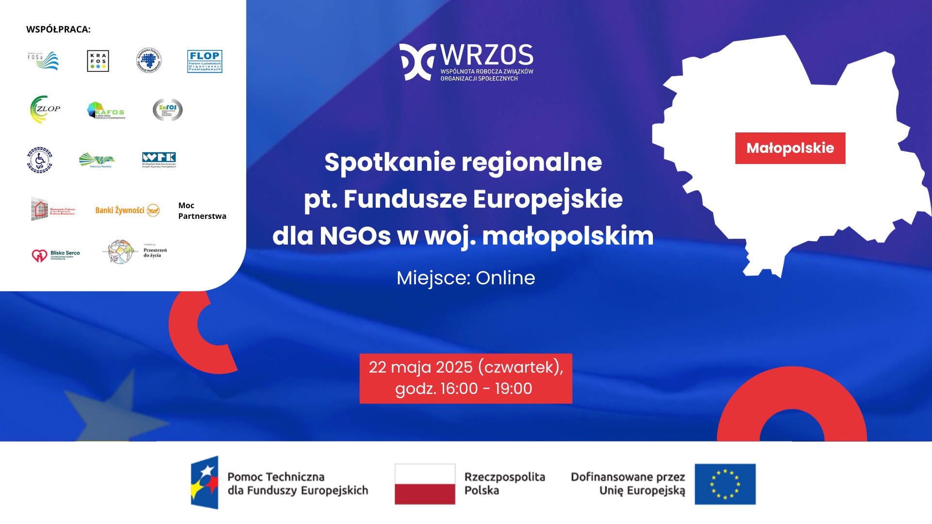 Fundusze Europejskie - korzyści i możliwości dla organizacji pozarządowych w woj. MAŁOPOLSKIM