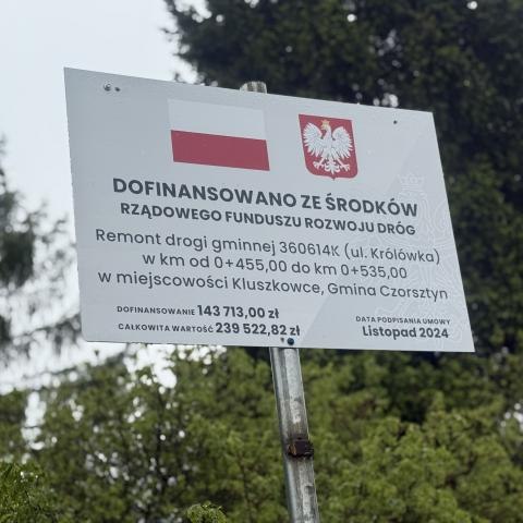 Zakończono remont ul. Królówka w Kluszkowcach