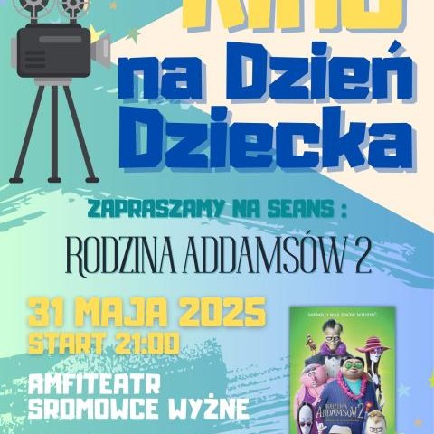 Kino plenerowe z okazji Dnia Dziecka – zapraszamy na film „Rodzina Addamsów 2”!