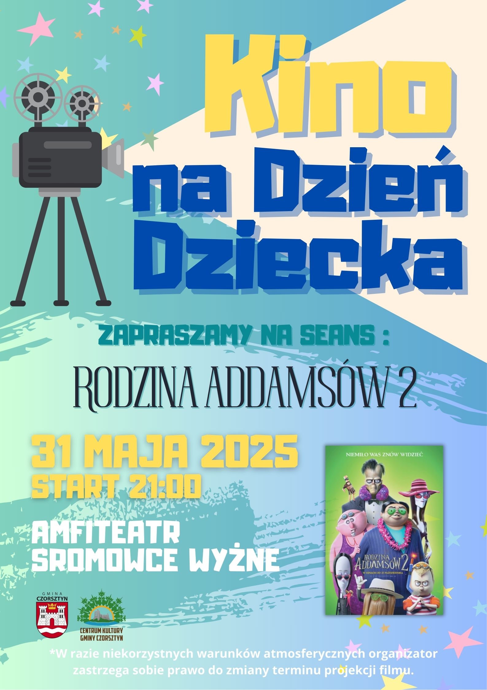 Kino plenerowe z okazji Dnia Dziecka – zapraszamy na film „Rodzina Addamsów 2”!