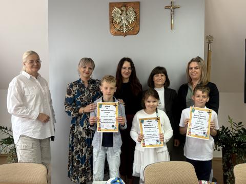 Młodzi matematycy z klas trzecich nagrodzeni w Urzędzie Gminy Czorsztyn