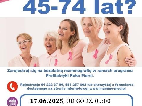 Bezpłatna mammografia w Maniowach – 17 czerwca 2025 r.