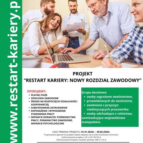 Projekt „Restart Kariery – Nowy Rozdział Zawodowy”