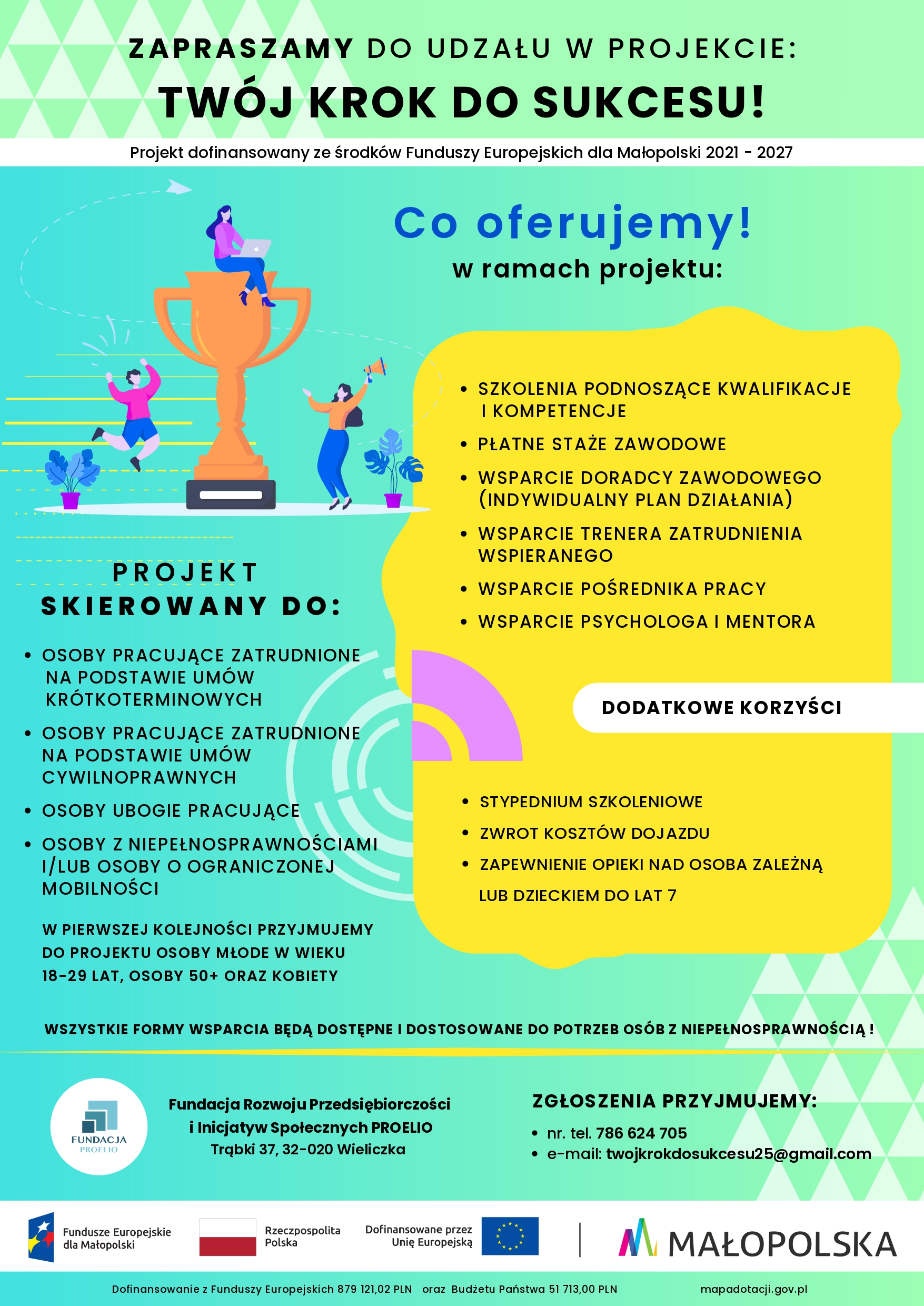 Fundacja Rozwoju Przedsiębiorczości i Inicjatyw Społecznych Proelio zaprasza do udziału w projekcie 