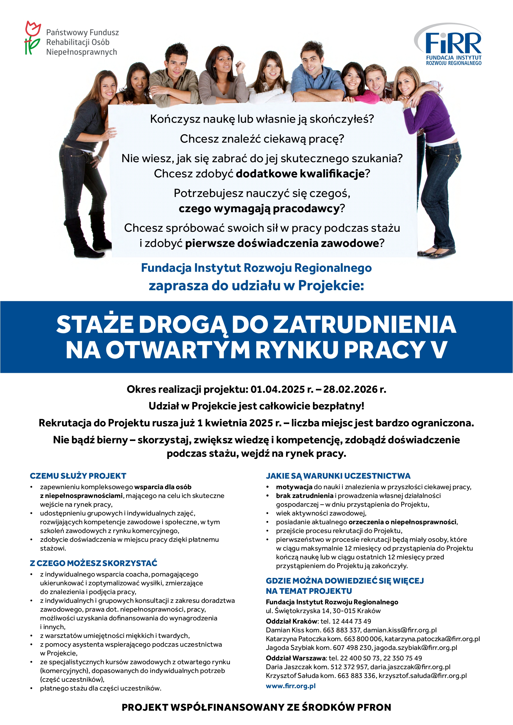 Staże drogą do zatrudnienia na otwartym rynku pracy