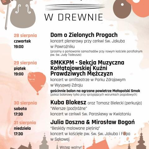 Festiwal „Muzyka Zaklęta w Drewnie” 2025 – cztery koncerty w wyjątkowych miejscach na mapie Małopolski