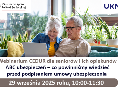 Zapraszamy na webinarium (spotkanie online) „ABC ubezpieczeń – co powinniśmy wiedzieć przed podpisaniem umowy ubezpieczenia”