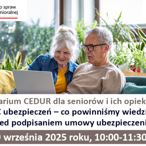 Zapraszamy na webinarium (spotkanie online) „ABC ubezpieczeń – co powinniśmy wiedzieć przed podpisaniem umowy ubezpieczenia”