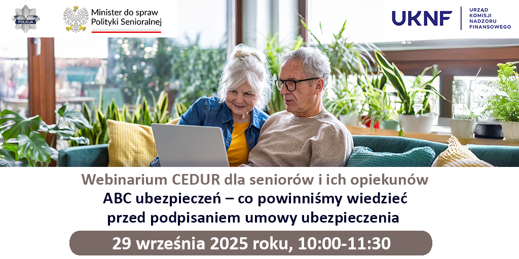 Zapraszamy na webinarium (spotkanie online) „ABC ubezpieczeń – co powinniśmy wiedzieć przed podpisaniem umowy ubezpieczenia”