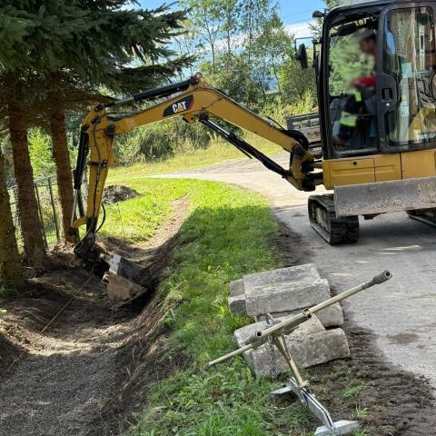 Prace na ul. Potok w Maniowach