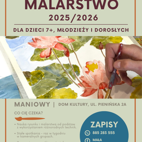 Zajęcia plastyczne w Domu Kultury w Maniowach