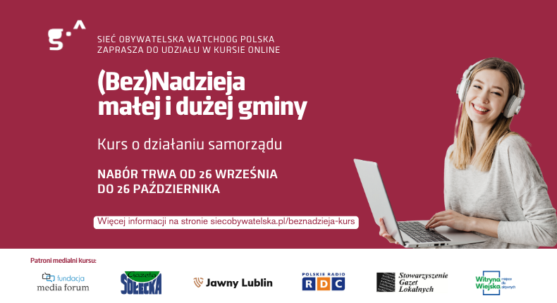 Kurs “(Bez)Nadzieja małej i dużej gminy”!