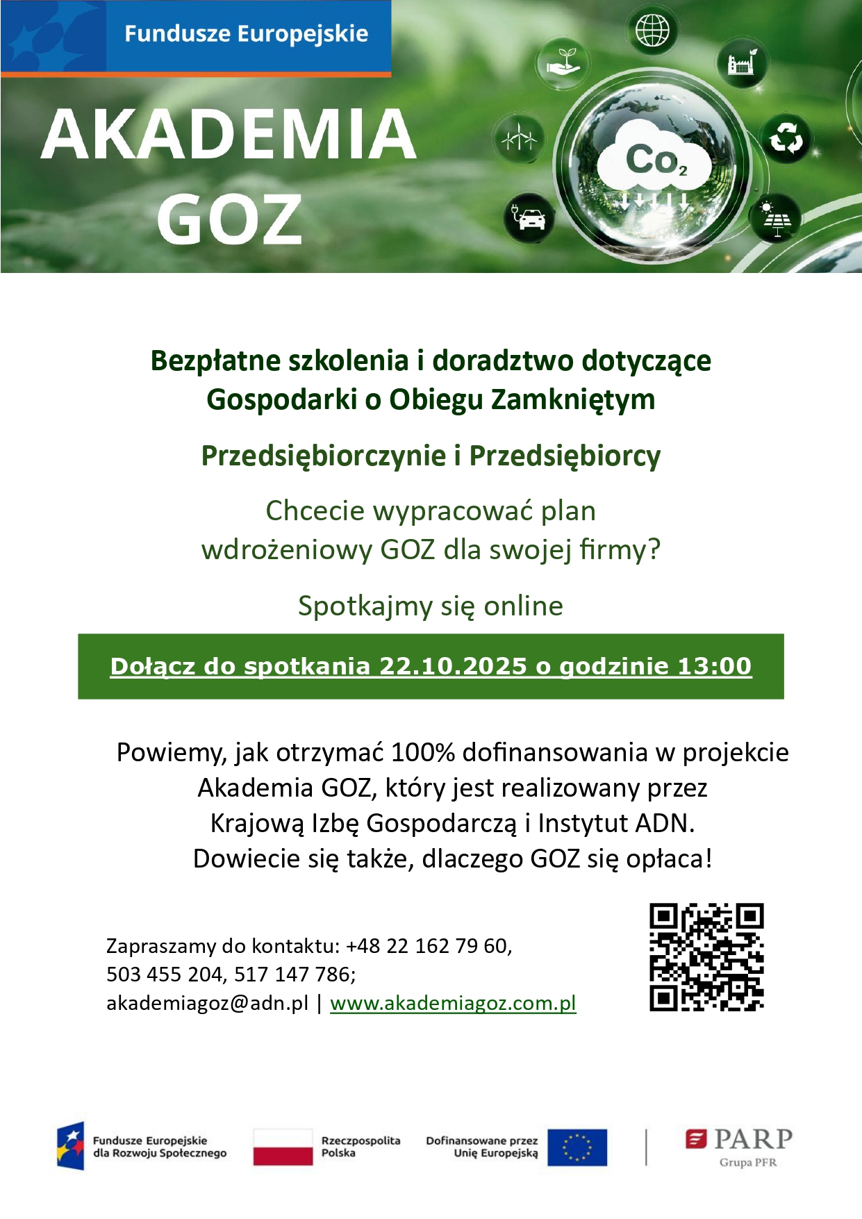 Akademia GOZ - bezpłatne szkolenia i doradztwo